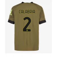 Dres AC Milan Davide Calabria #2 Rezervni 2022-23 Kratak Rukav